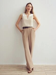 MOTF PREMIUM COLOR BLOCK BOXY TANK TOP,OLD MONEY - Multicolor - View 2