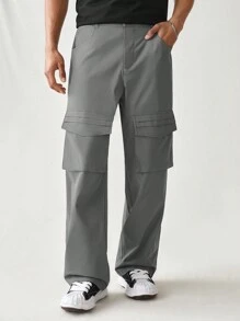 Manfinity VCAY 男士寬鬆款編織休閒貨物褲,多口袋式