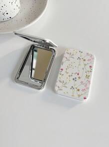 1入組花卉圖案可折疊鏡子 - 彩色 - 查看 2