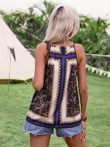 Breezaya Ladies' Holiday Style Sleeveless Printed Camisole, Perfect For Spring/Summer Travel Outfit