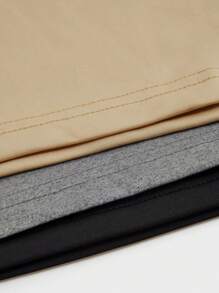 Flirla Plus Size 3pcs Summer Knit Elastic Crew Neck Sleeveless Plain Color Casual Commuting Dress Set Maxi Women Outfit - Multicolor - View 3