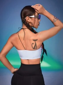 Easithlete Women's Tie Dyeing Fashionable Sports Bra For Music Festival