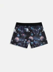 Men's Cosmic Pattern Printed Boxer Briefs - Multicolor - View 2