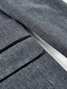 AKNOTIC Business Casual Veste de costume d"affaires en lin tissé pour hommes à bouton unique (Gilet intérieur non inclus)