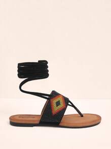 Styleloop Sandálias Rasteiras Femininas da Moda com Strass Estilo Novo e Elegante para Férias na Praia no Verão, de Verão de Sapatos de Férias