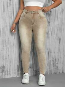 SHEIN ICON Women's Plus Size Skinny Jeans