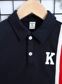 Ensemble Polo À Manches Courtes Et Short À Détails Contrastés Pour Jeune Garçon
