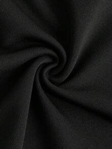 SHEIN Essnce Của phụ nữ Bộ Của Pha lê Mẫu Áo ba lỗ Và Quần short - màu đen - Xem 5