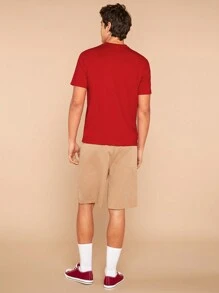 FRIENDS X SHEIN Ensemble t-shirt casual et shorts d'été avec imprimé portrait pour homme