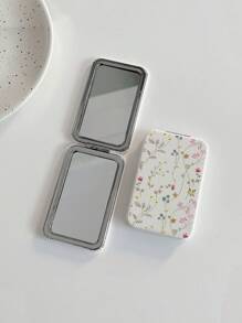 1入組花卉圖案可折疊鏡子 - 彩色 - 查看 3