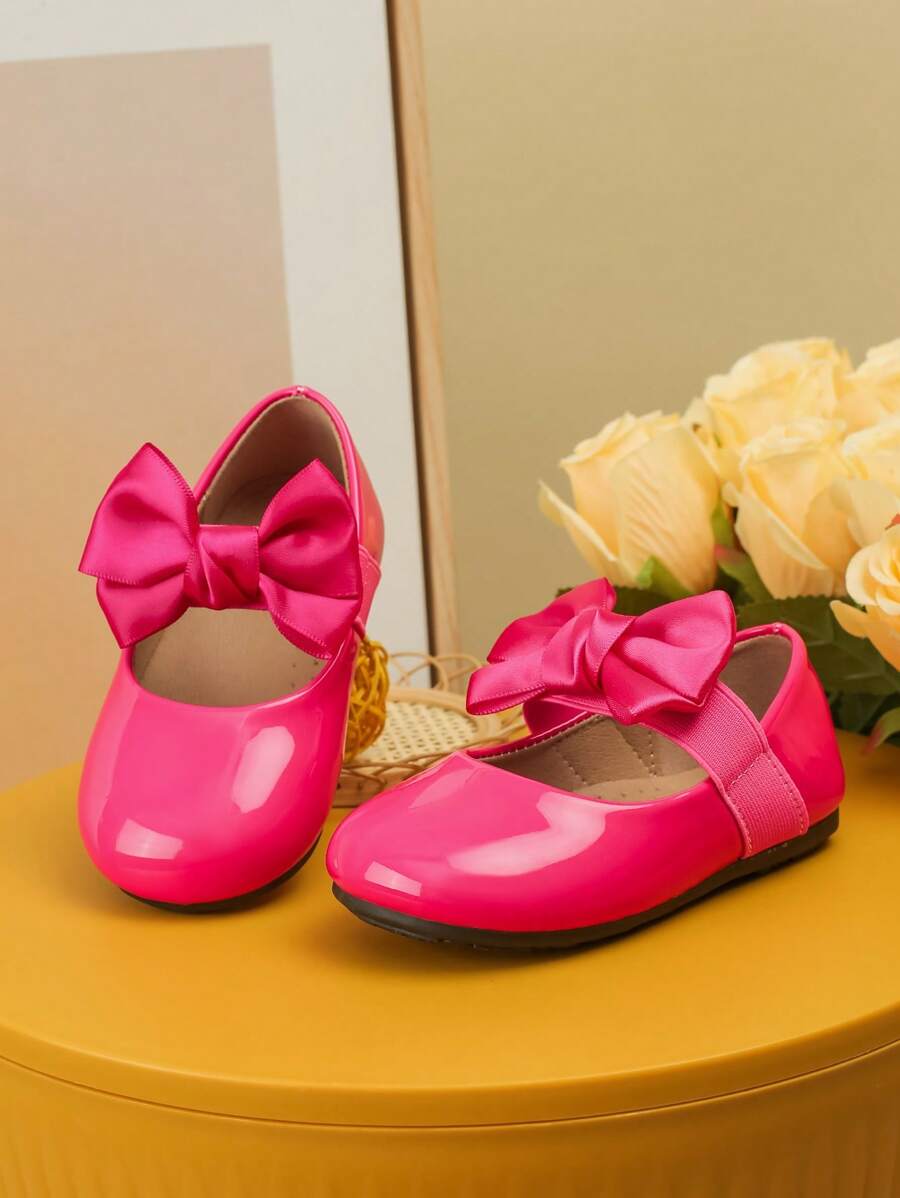 Fashionable Kids' Flat Shoes New Girl Shoes For Little Girl Baby Bow-Knot Autumn Shoes