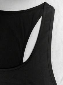 Manfinity Dauomo Men's Heart & Letter Print Tank Top - Black - View 3