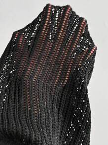 SHEIN Clasi Women's Summer 2024 New Knitted Halter Sleeveless Sweater Dress