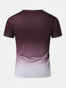 Manfinity Homme Men Gradient Short Sleeve T-Shirt For Summer, For Going Out, For Friends - Multicolor - View 2