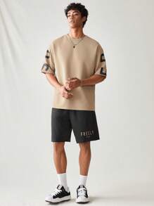 Manfinity VCAY Men's Knitted Casual Printed Short Sleeve Shirt And Shorts Set - Multicolor - View 5