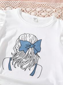 Teen Girl Printed Top & Skirt Set