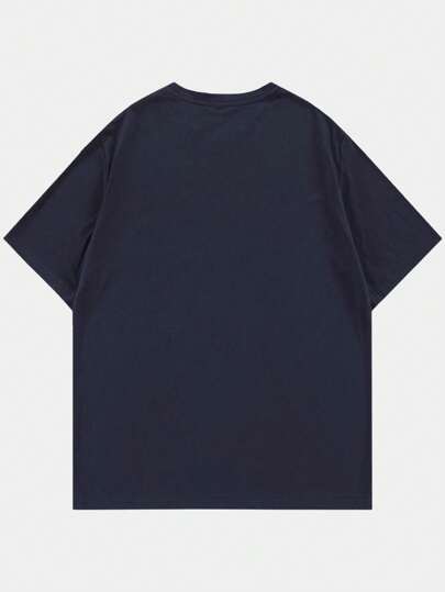 Street Life Men's Summer Short Sleeve T-Shirt With Slogan Graphic, School, 2000s Style