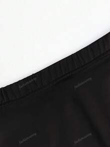 Nuevos shorts casuales elásticos con estampado de letras para mujer de verano