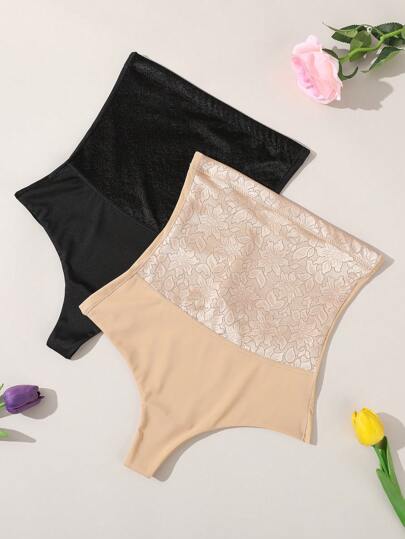 2入組高腰三角g-string塑身衣,休閒款式