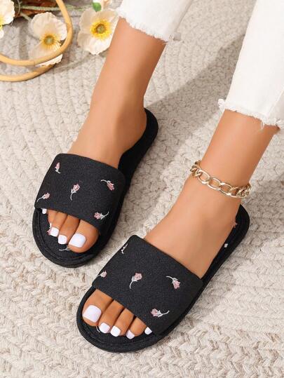 نعال منزلية للنساء مطرزة بفيونكة للاستخدام في الخريف والشتاء، نعال داخلية فاخرة للاستخدام في جميع الفصول، نعال نسائية مسطحة، نعال منزلية