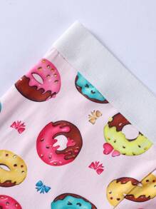 Men's Comfortable Donut Print Boxer Briefs - White - View 5