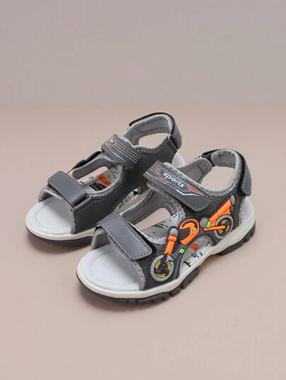 Kids' Fashionable Hook-And-Loop Closure Casual Sports Sandals For Boys