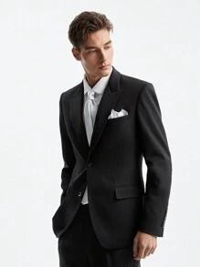 AKNOTIC Business Casual Jachetă de costum casual împletită pentru nuntă