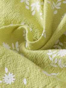 SHEIN Newborn Baby Girl Floral Ruffle Hem Long Sleeve Dress