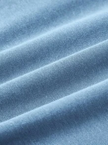 Cozy Pixies 嬰兒男寶寶卡通熊紋短袖圓領上衣和短褲四件套裝配對套裝 - 藍色 - 查看 3