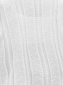 Franclia Plus Size Women's Lace Splice 3/4 Sleeve Jacket For Spring/Summer - White - View 6