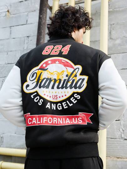 Gym Rark Men's Color Block Letter Print Zipper Jacket For Sports Workout Tops