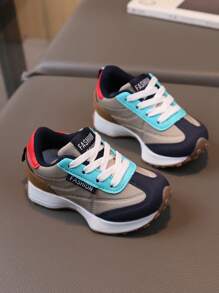 1雙pu材質製作的帶裝飾鞋帶和鞋面關閉帶的中性鞋款,適合所有季節的日常穿著和運動 - 卡其色 - 查看 4