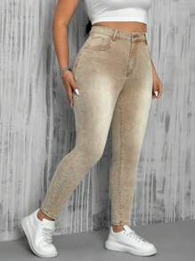 SHEIN ICON Women's Plus Size Skinny Jeans