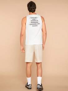 FRIENDS X SHEIN 男士人物字母圖形背心