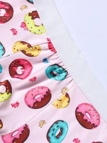 Men's Comfortable Donut Print Boxer Briefs - White - View 3