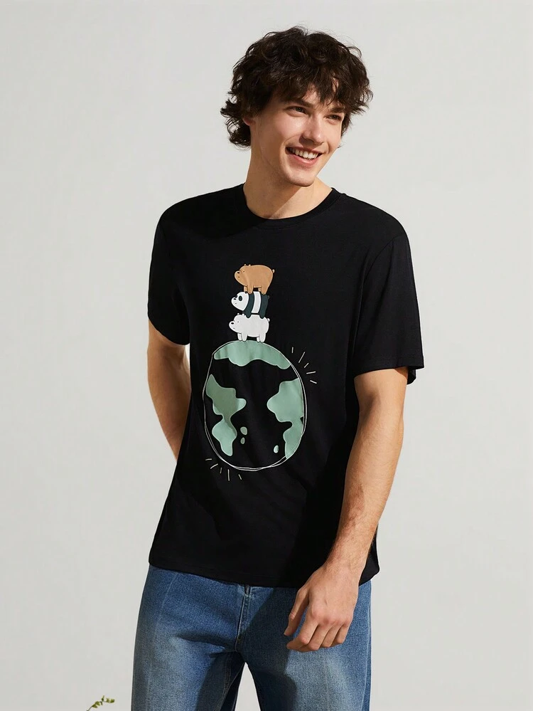 Men Cartoon Graphic Tee