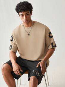 Manfinity VCAY Men's Knitted Casual Printed Short Sleeve Shirt And Shorts Set - Multicolor - View 2