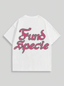 ROMWE MEN Street Life 2pcs Men's Printed Round Neck Short Sleeve T-Shirt And Shorts Set Suitable For Daily Wear In Summer, School