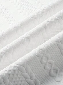 男士休闲纹理圆领短袖 T 恤，夏季 - 白色 - 查看 4