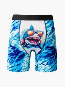 Men's Shark 3d Digital Printed Boxer Briefs (3pcs Combination) - Multicolor - View 2