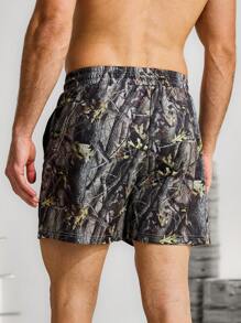 Manfinity Sport Corelite Heren All-Over Printed Drawstring Sports Shorts Camo Shortsglowmode Shortmen Boxersboxers voor herenheren zwembroeken