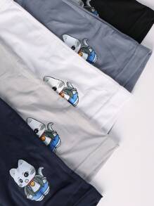 Men's Simple Boxer Shorts With Animal Print (7pcs/Set) - Multicolor - View 4