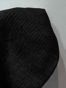 Flirla Women's Casual Solid Color Fluffy Cardigan, Autumn/Winter - Black - View 8