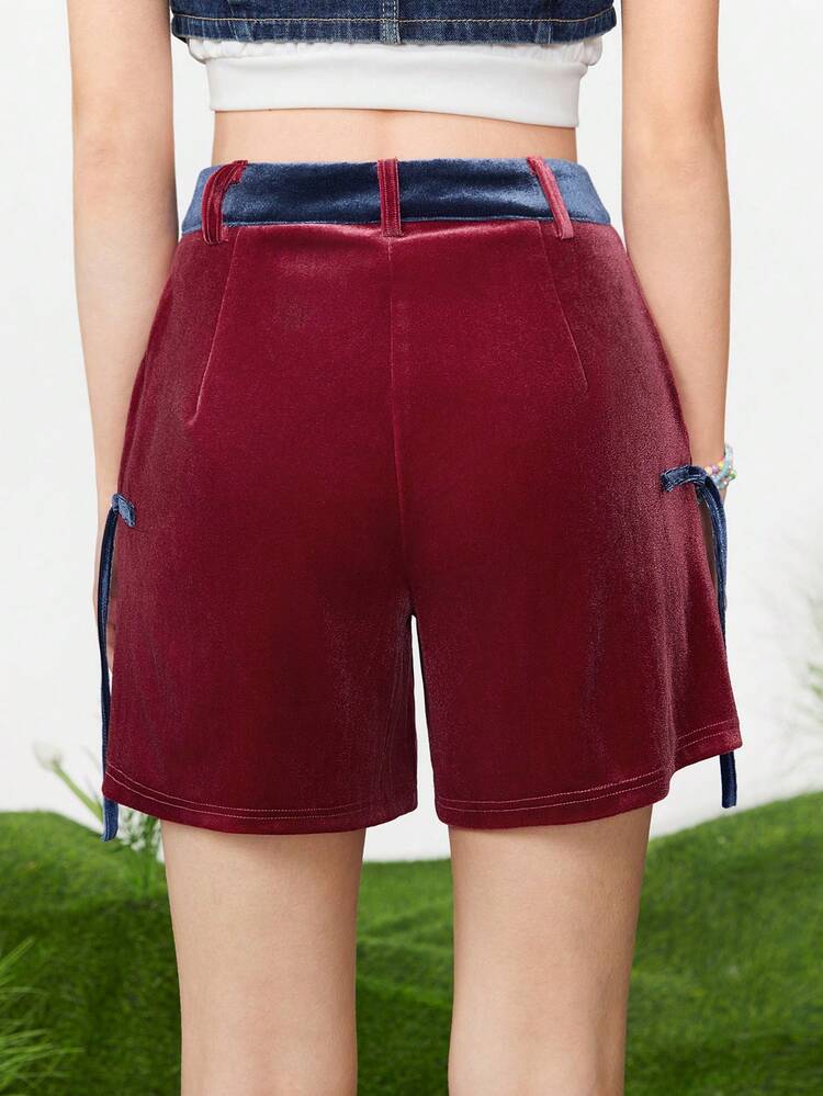 Women's Petite Cute Red Comfy Shorts