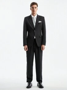 AKNOTIC Business Casual Jachetă de costum casual împletită pentru nuntă