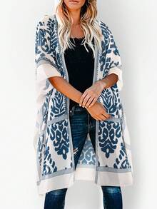 Women's Full Printed Beach Cover-Up Kimono Cardigan For Summer - Multicolor - View 5