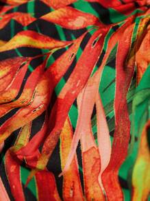 Slaydiva 2pcs Women Summer Festival Rave Outfit Set, Cami Crop Top & Loose Graphic Print Shorts - Multicolor - View 6