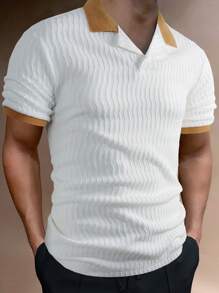 Manfinity Homme Men's Color Block Short-Sleeved Polo Shirt