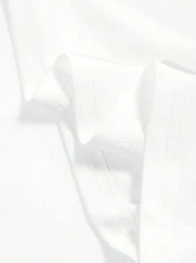 Manfinity Dauomo Men's Weightlifting Printed Round Neck Summer Tank Top - White - View 5