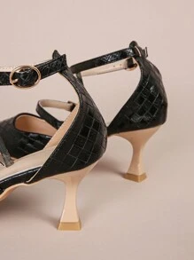 Dép xỏ ngón mũi kín thoải mái và thời trang cho nữ, mùa hè 2024, dép xỏ ngón mũi nhọn cao gót thời trang cho nữ - màu đen - Xem 4